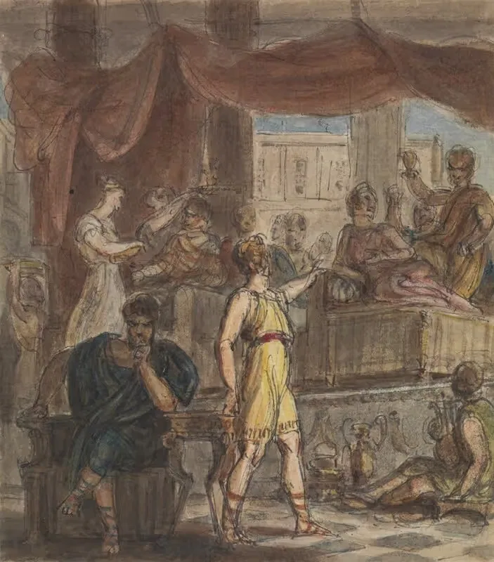 Study of a Roman Banquet Scene — Robert Smirke