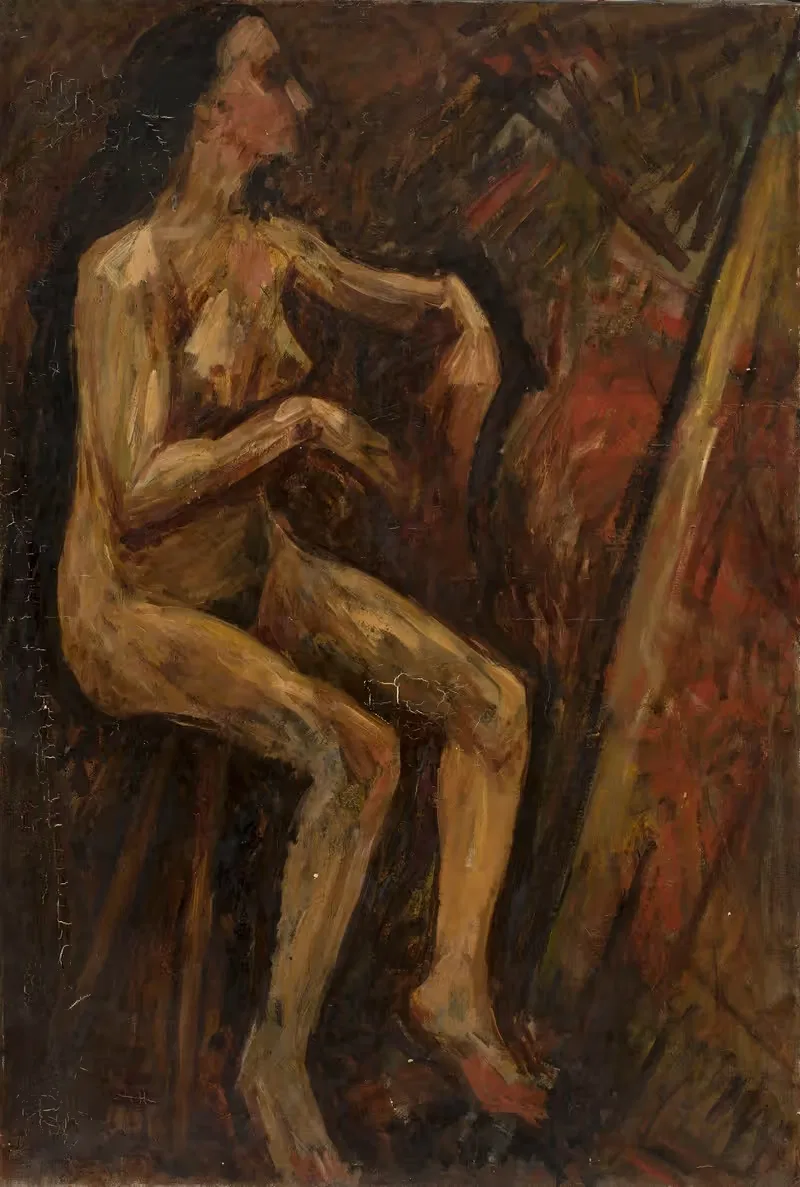 Akt kobiety siedzącej — Tadeusz Makowski