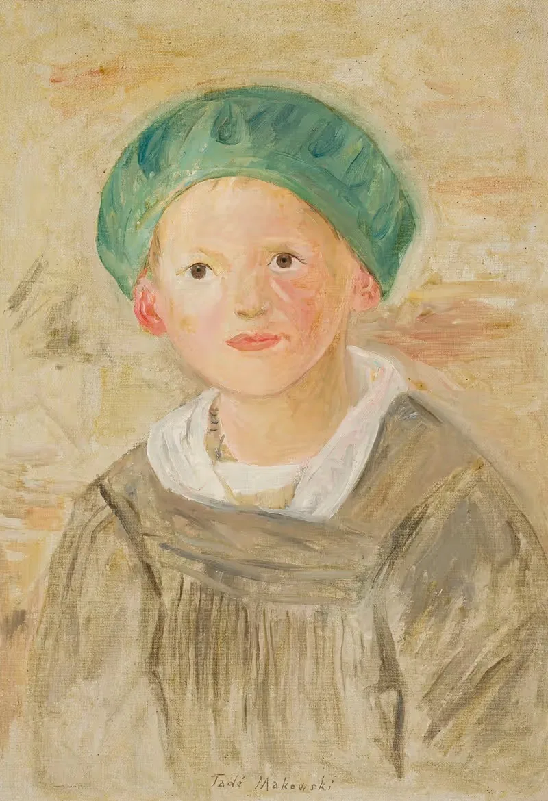 Boy in a green cap by Tadeusz Makowski, 1923 — digital art print download