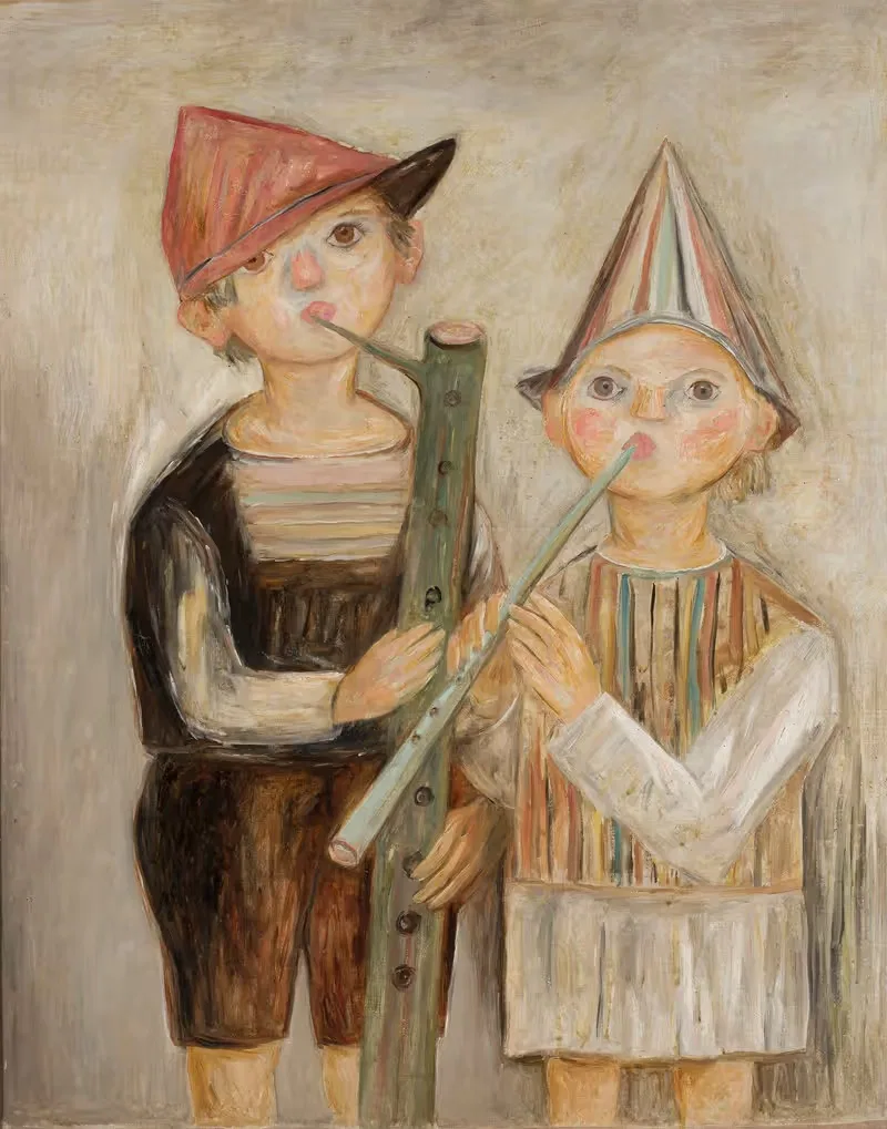 Мальчики с деревенскими дудками by Тадеуш Маковский, 1928 — digital art print download