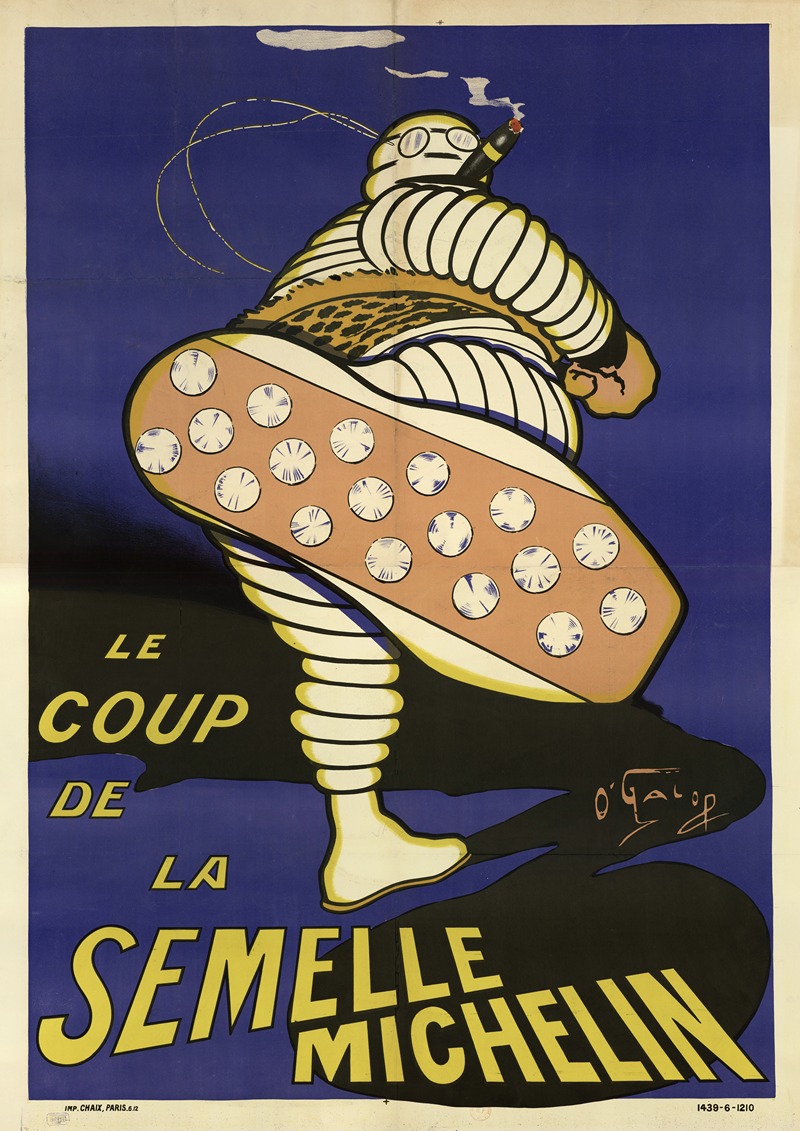Le coup de la semelle Michelin by O'Galop, 1912 — digital art print download