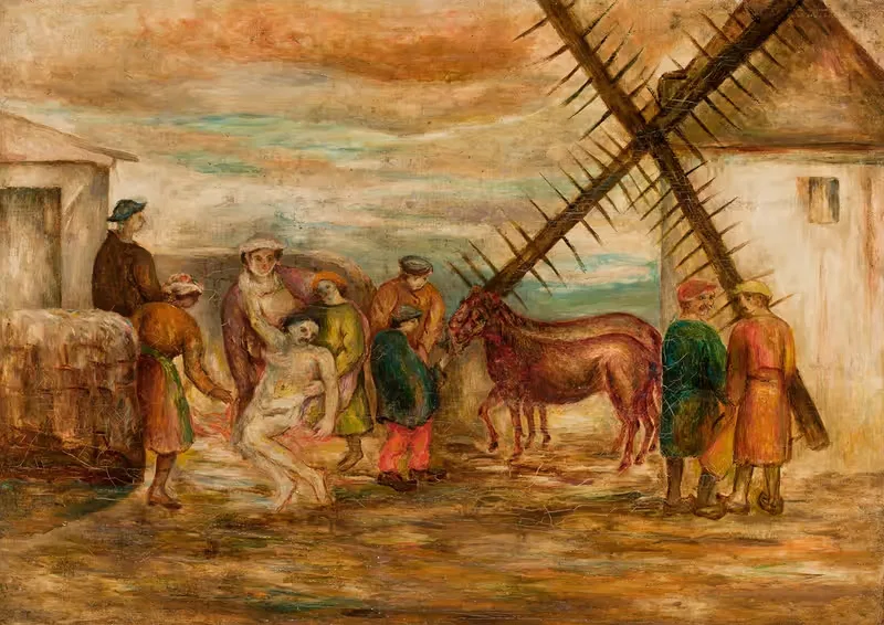 Добрый самаритянин by Тадеуш Маковский, 1920 — digital art print download