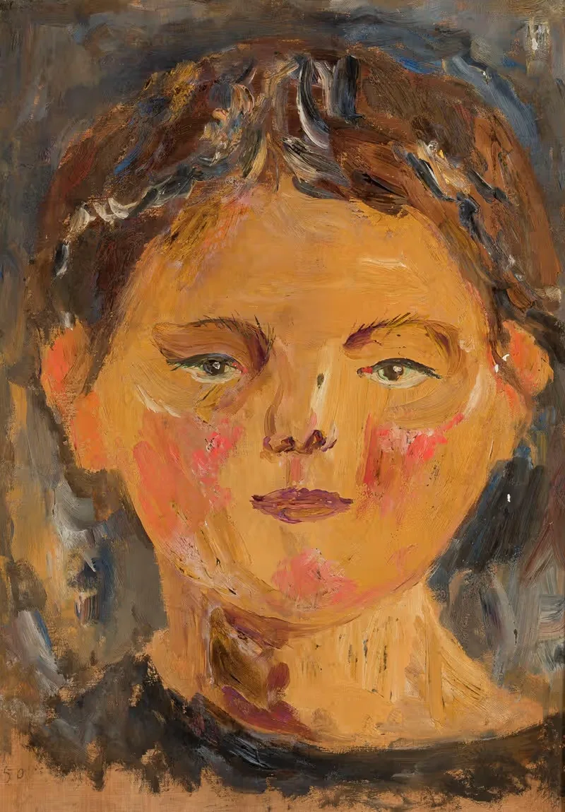 Голова маленькой девочки by Тадеуш Маковский, 1920 — digital art print download