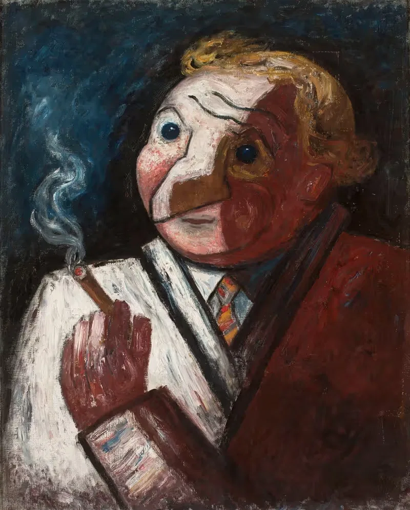 Мужчина с сигарой (Стефан Манье) by Тадеуш Маковский, 1930 — digital art print download