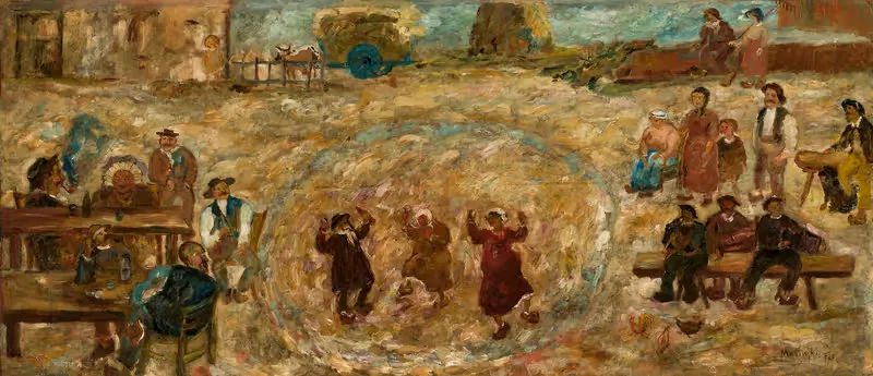 Игра в деревне by Тадеуш Маковский, 1920 — digital art print download