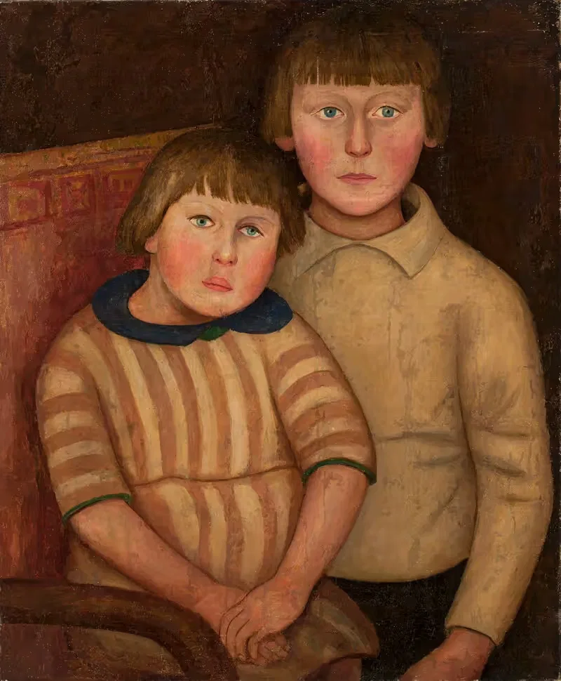 Portrait of two children — Tadeusz Makowski