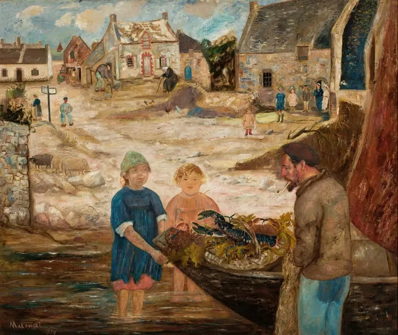 Возвращение с поездки на ловлю раков by Тадеуш Маковский, 1924 — digital art print download