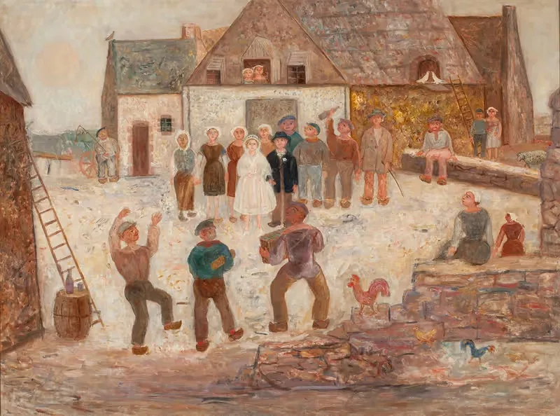 Свадьба в деревне by Тадеуш Маковский, 1924 — digital art print download