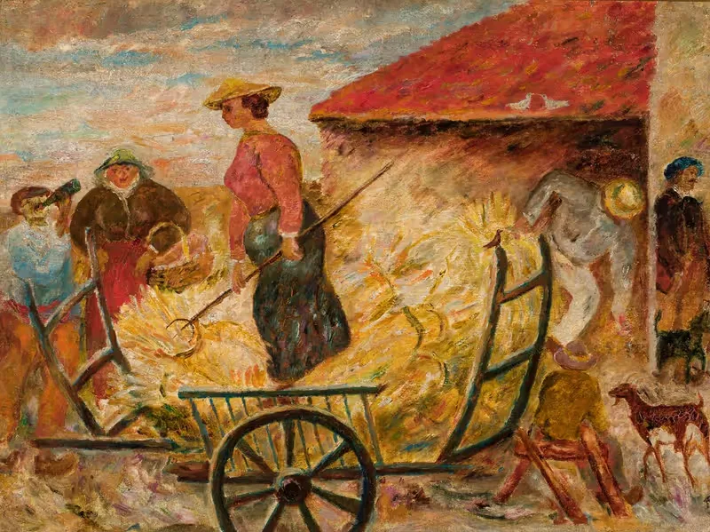 Zwożenie zboża — Tadeusz Makowski