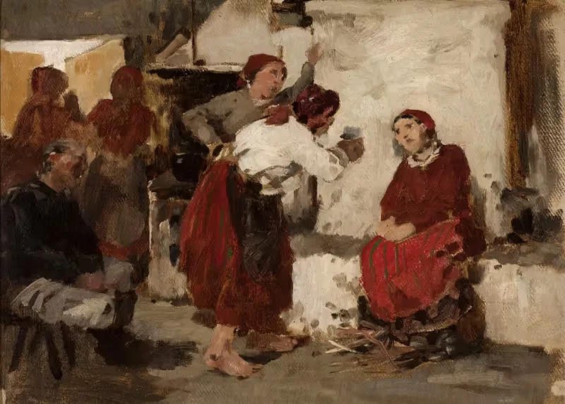 В коттедже by Здзислав Ясиньский — digital art print download