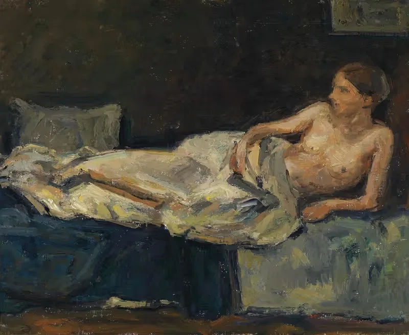 Лежащий полуобнаженный by Адольф Хёльцель, c1908 — digital art print download