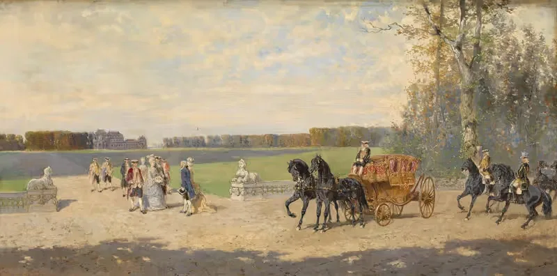 Выезд перед замком by Александр фон Бенса — digital art print download
