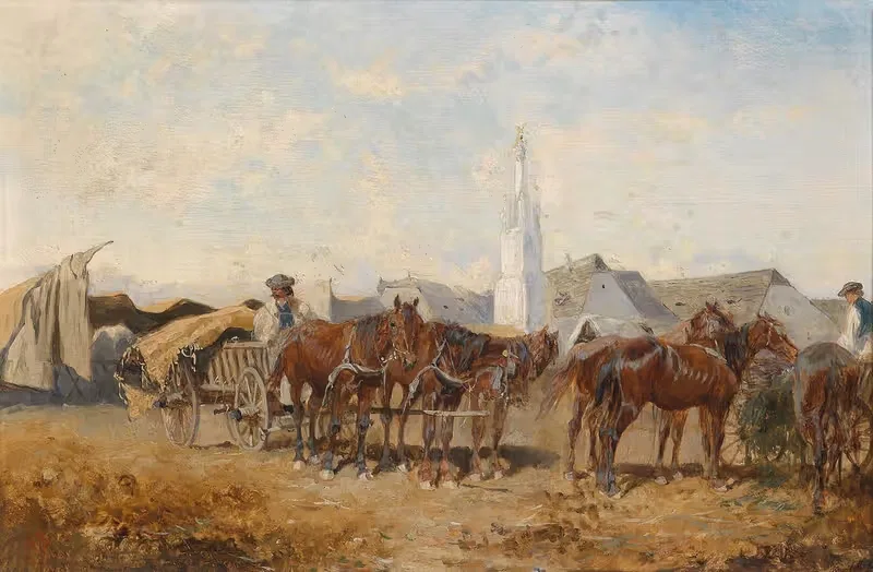 Рыночный день в Солноке by Александр фон Бенса — digital art print download