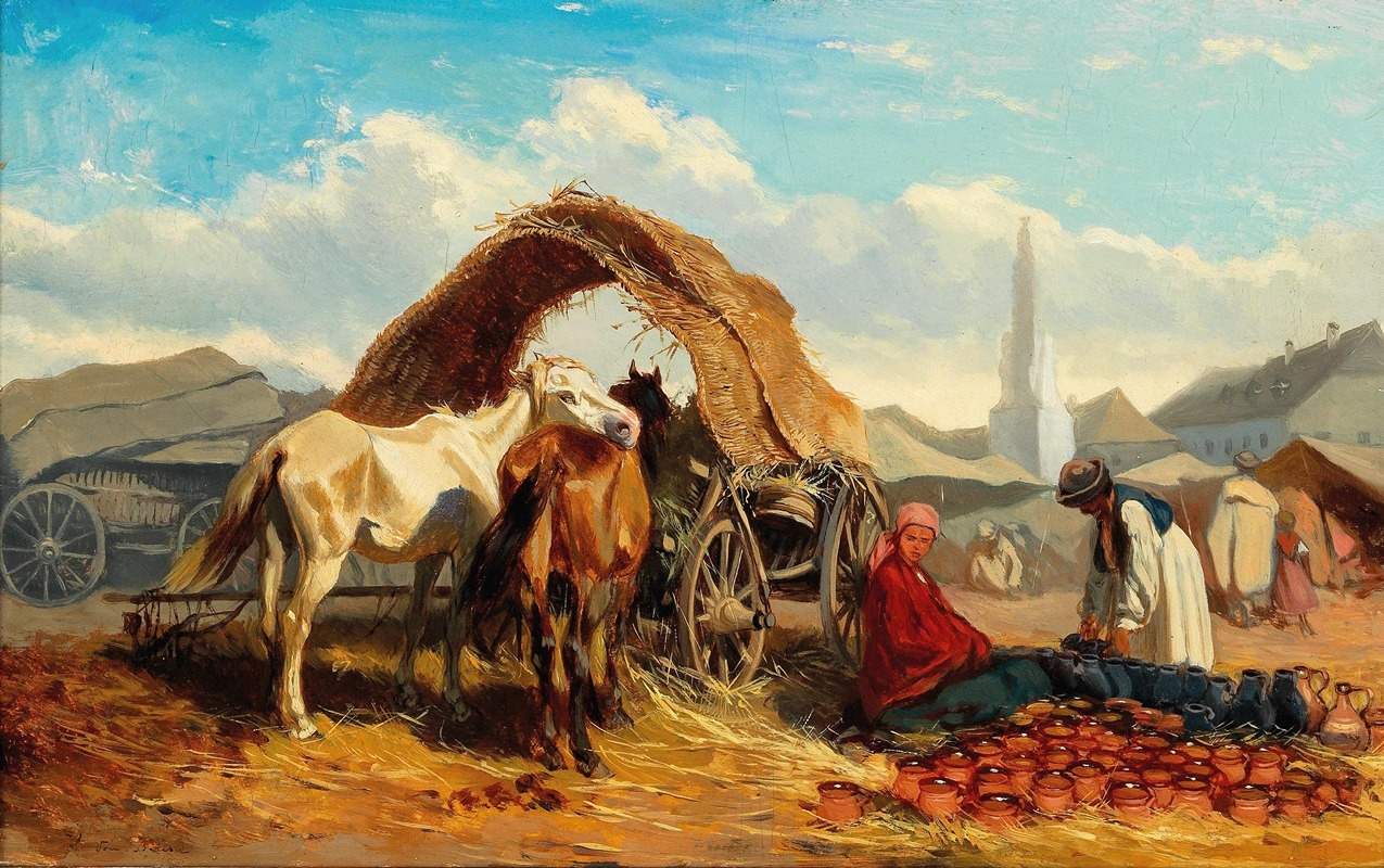 Рыночный день by Александр фон Бенса — digital art print download