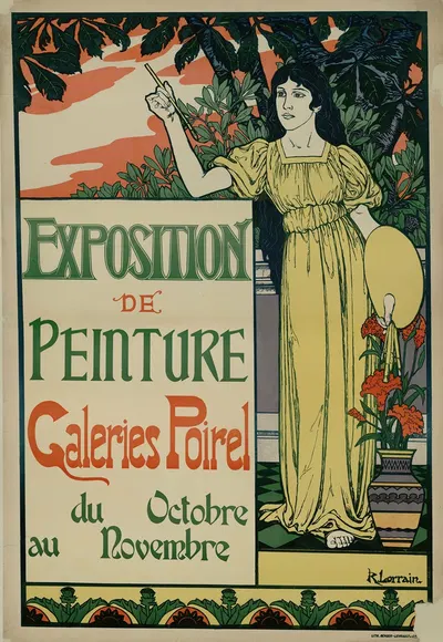 Exposition de peinture Galeries Poirel by René Lorrain, 1890-1910 — digital art print download