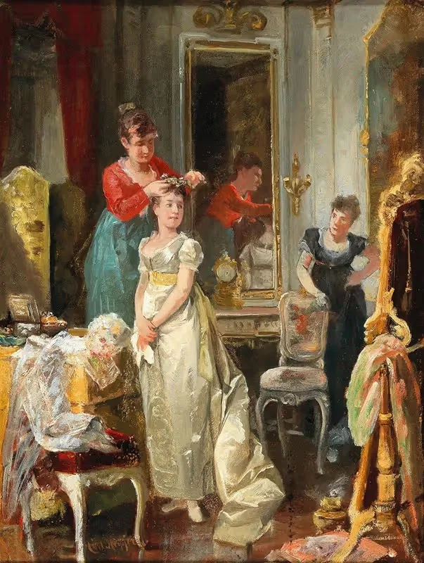 Adorning the Bride by Carl Herpfer — digital art print download