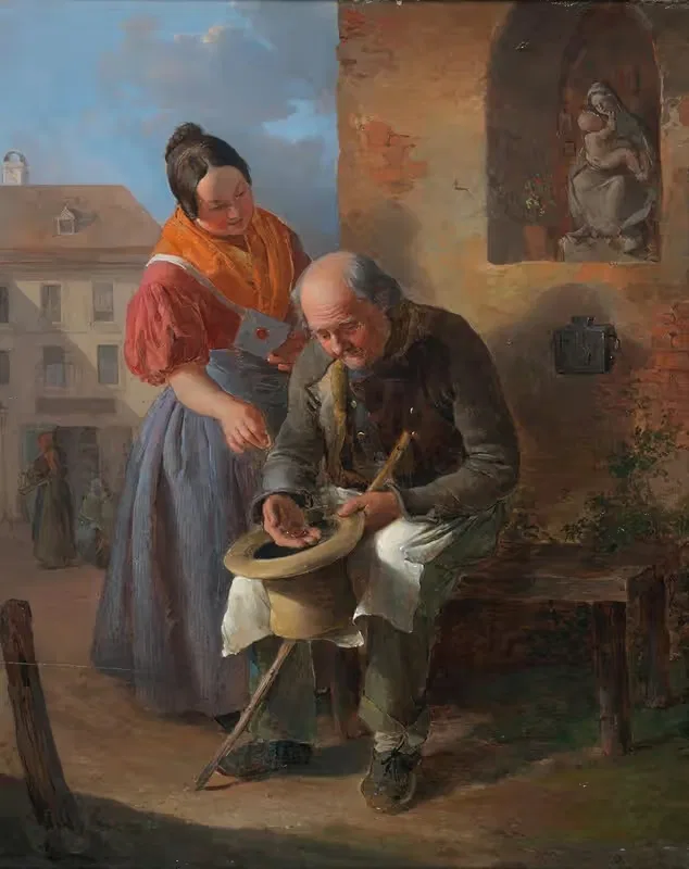 Der letzte Groschen by Eduard Ritter, 1848 — digital art print download