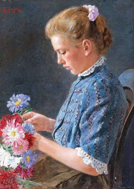 Венская девушка с рынка by Эдуард Вейт, 1903 — digital art print download