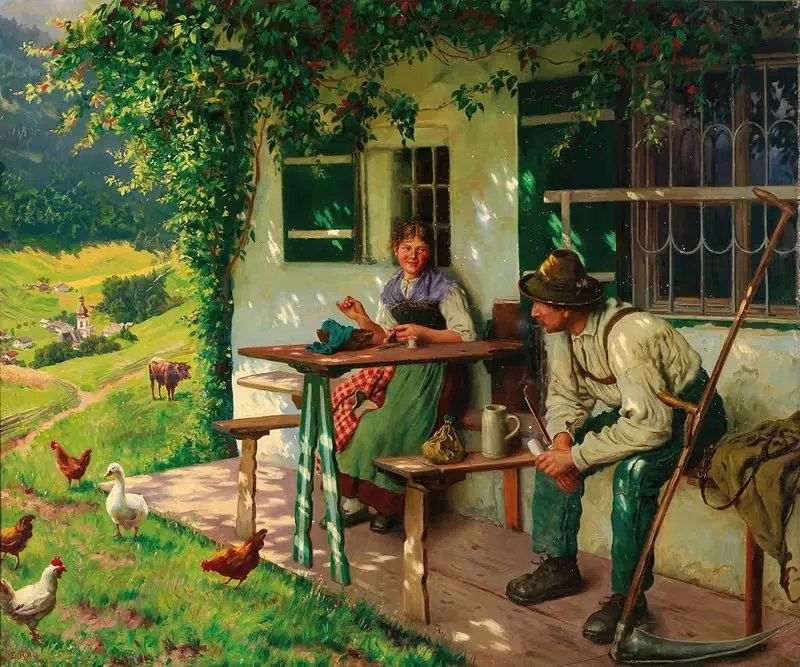 Young Farming Couple in Upper Bavaria — Emil Rau
