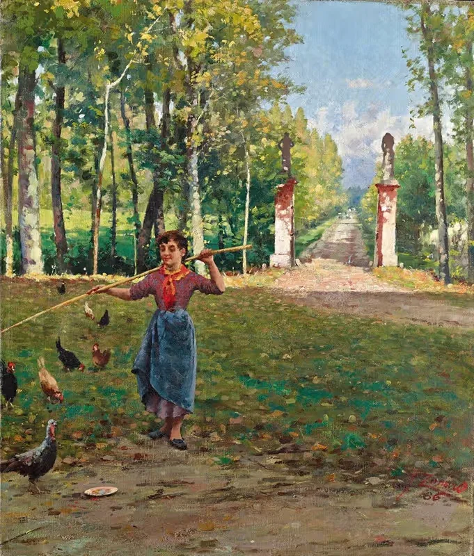 Вход в виллу Камерини by Фаусто Зонаро, 1886 — digital art print download