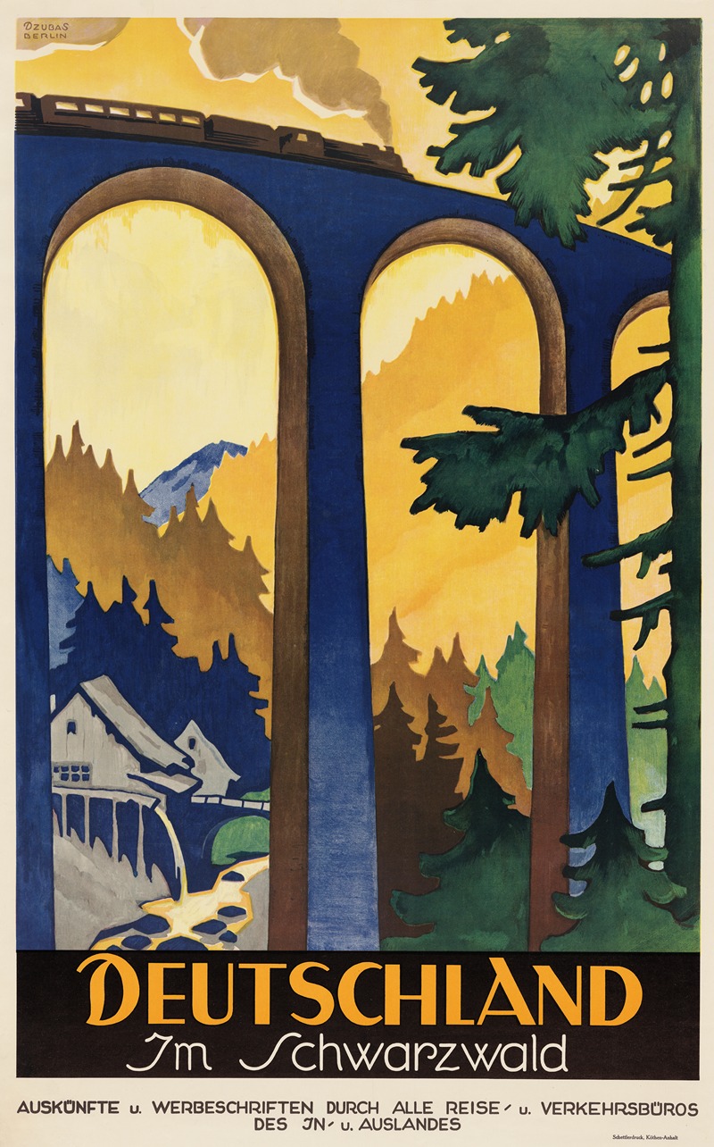 Deutschland. Im Schwarzwald by Willy Dzubas, 1925 — digital art print download