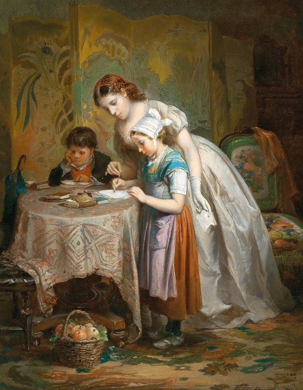 Упражнение по письму by Франсуа-Луи Ланфан де Мец — digital art print download