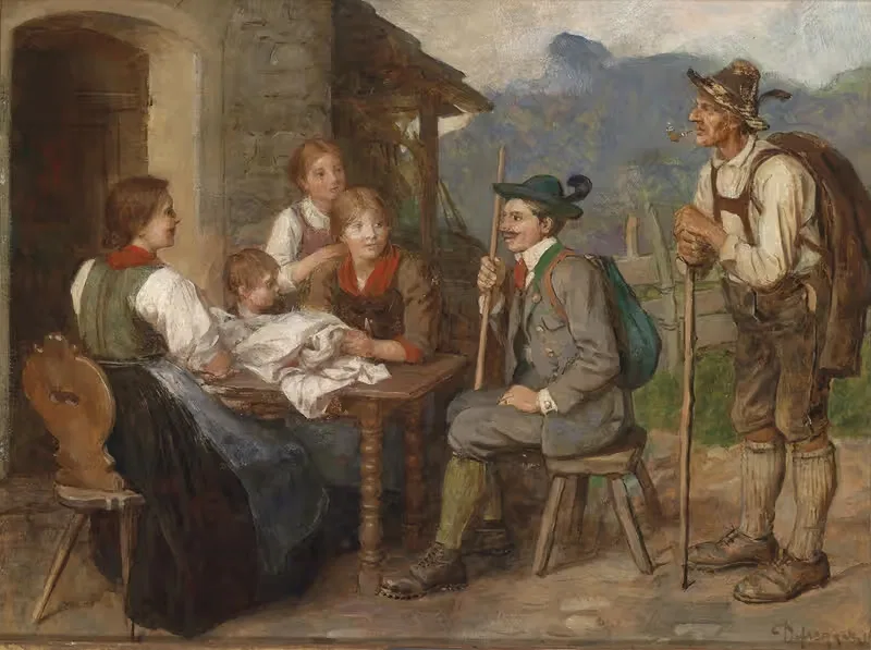 Salon-Tiroler by Franz von Defregger, 1916 — digital art print download