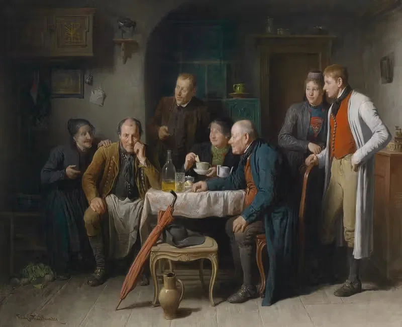 Die Brautwerbung by Friedrich Friedländer — digital art print download