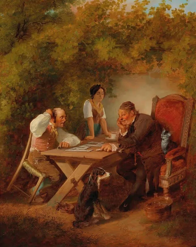 Игроки в домино by Фридрих Штурм — digital art print download