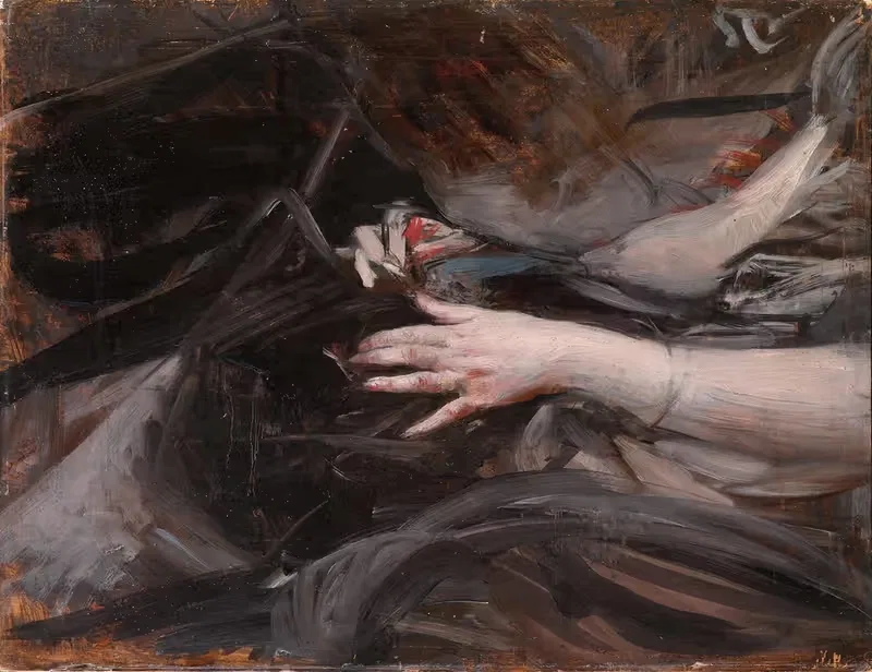 Frauenhände beim Nähen — Giovanni Boldini