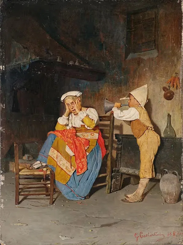Маленький музыкант by Джузеппе Константини, 1882 — digital art print download