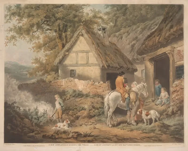 Мальчик, занимающийся сжиганием сорняков by Джеймс Уорд, 1799 — digital art print download