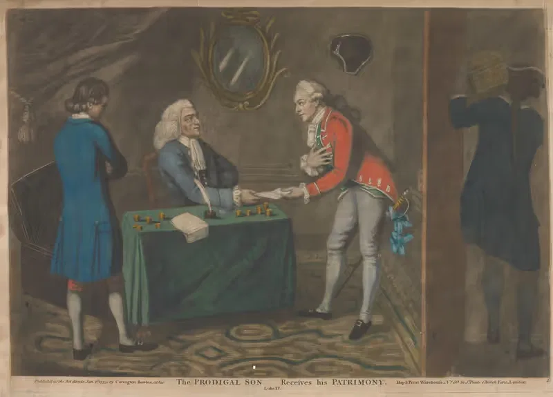 The Prodigal Son Recieves His Patrimony — John Raphael Smith