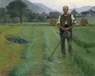 Abendläuten by Josef Kinzel, 1903 — digital art print download
