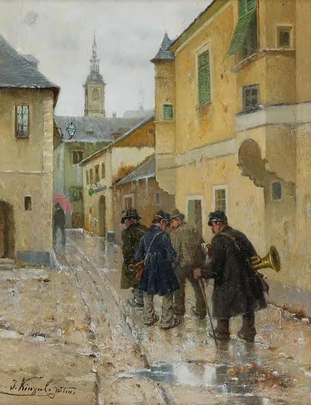 Вахау, музыканты возвращаются домой by Йозеф Кинцель — digital art print download