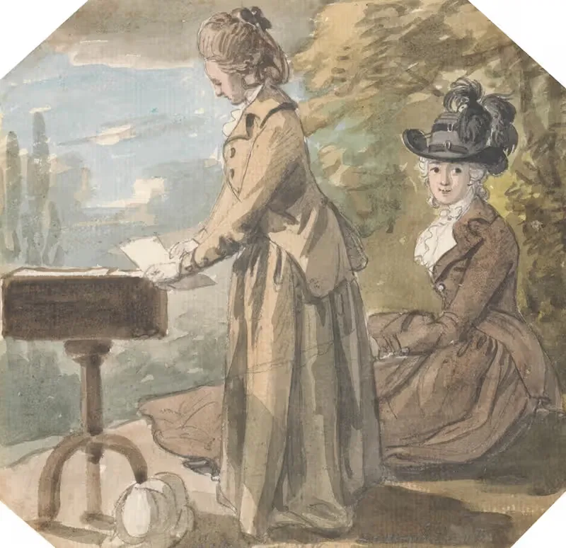 Lady Francis Scott and Lady Elliot — Paul Sandby