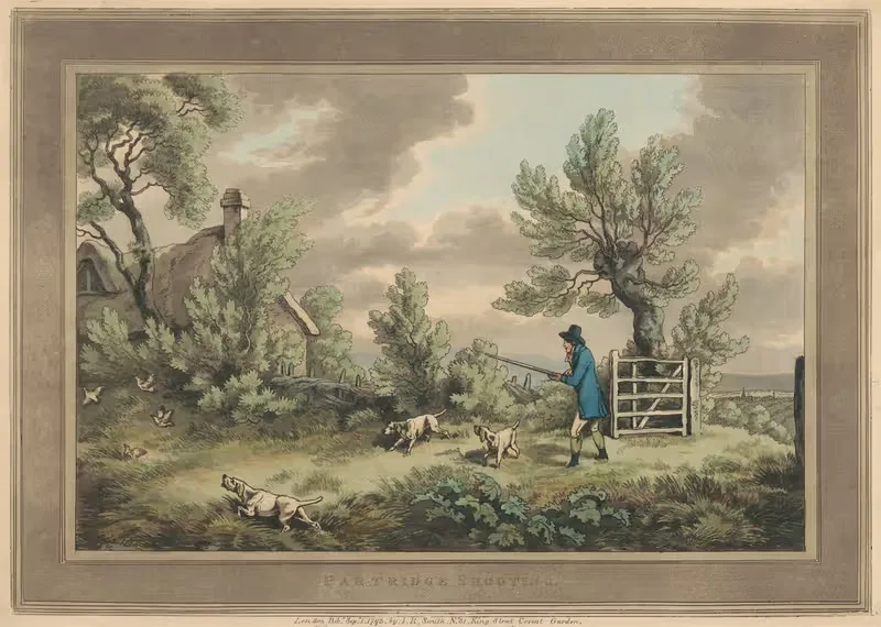 Partridge Shooting by Samuel Howitt, 1793 — digital art print download