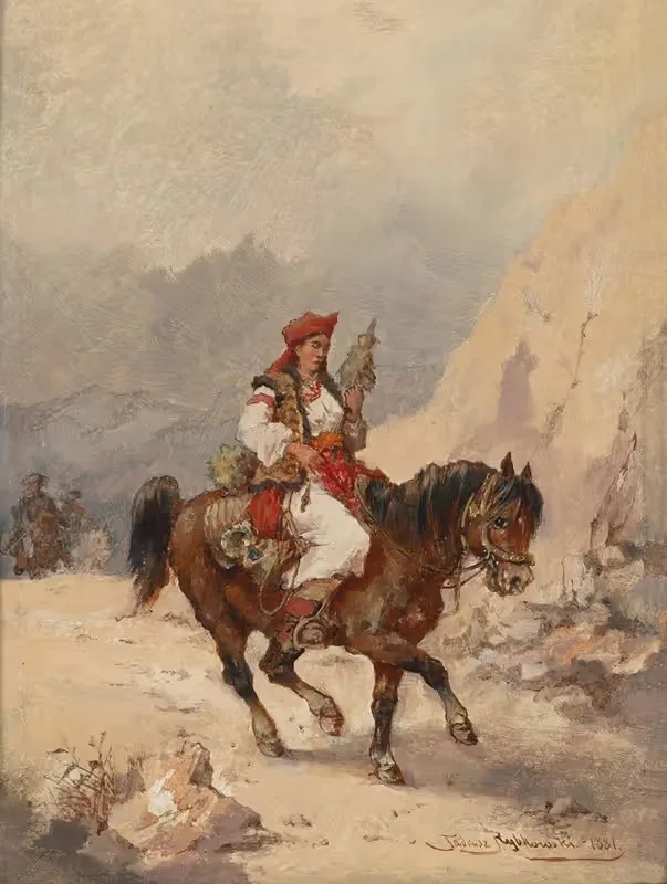 Черногорская всадница by Тадеуш Рыбковский, 1881 — digital art print download