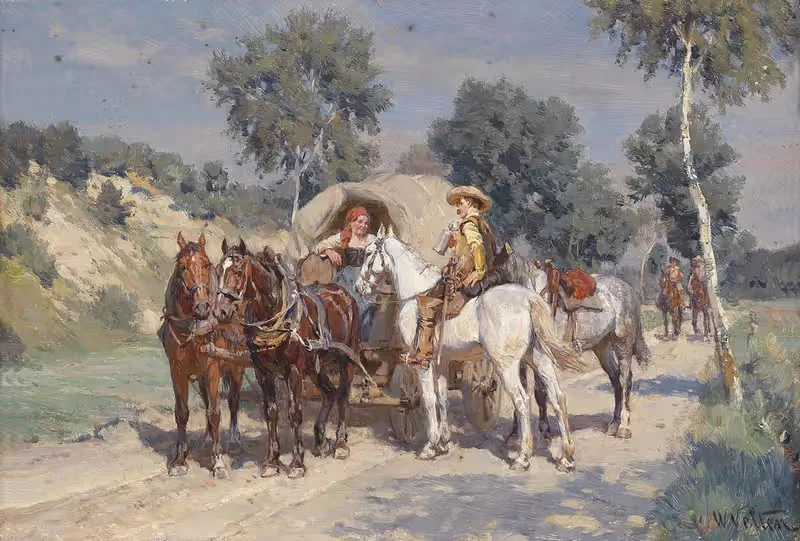 Begegnung auf der Landstraße — Wilhelm Velten