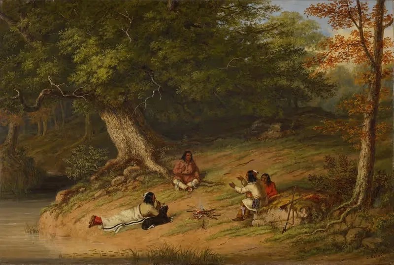 Полуденный отдых by Корнелиус Дэвид Кригхофф, 1854 — digital art print download