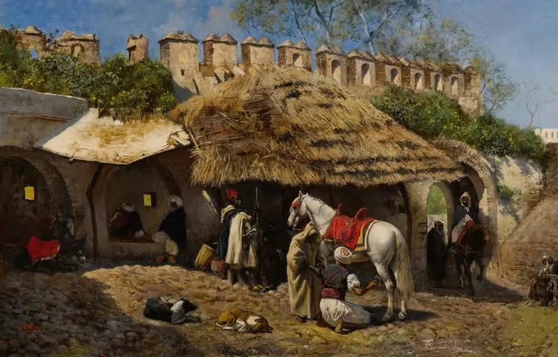 Кузница в Танжере by Эдвин Лорд Уикс, 1876 — digital art print download