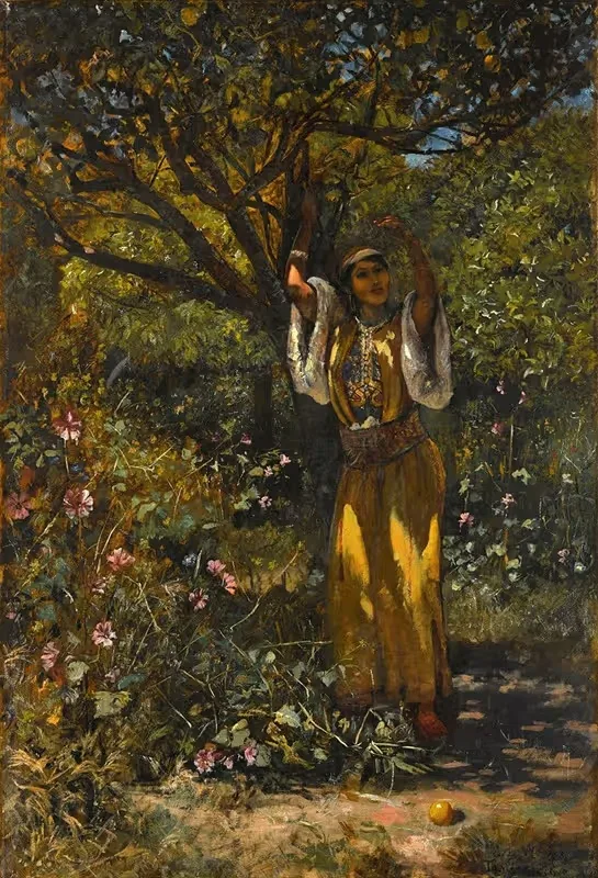 Марокканская девушка by Эдвин Лорд Уикс, 1876 — digital art print download