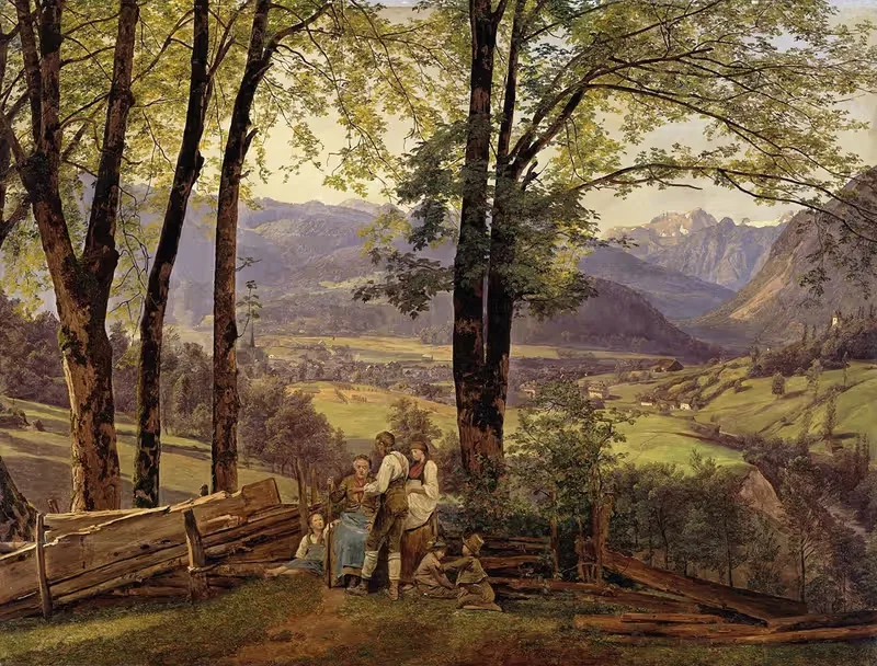 Вид на Ишль by Фердинанд Георг Вальдмюллер, 1838 — digital art print download