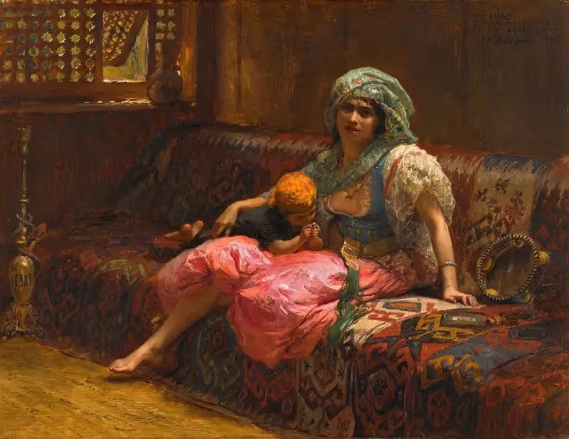 Tender Moments by Frederick Arthur Bridgman, 1875 — digital art print download