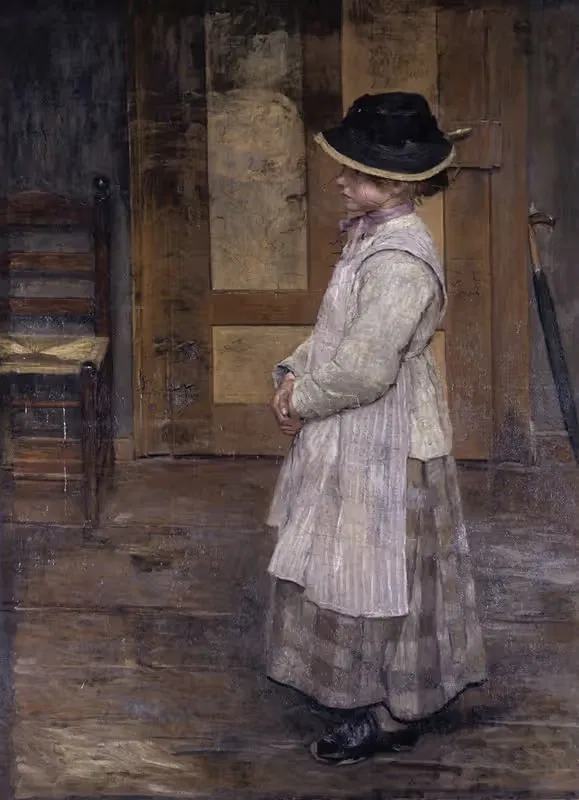 At the door by Fritz von Uhde, 1885 — digital art print download