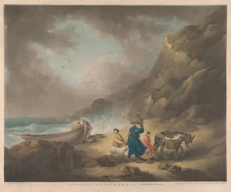 Fishermen by George Morland, 1793 — digital art print download