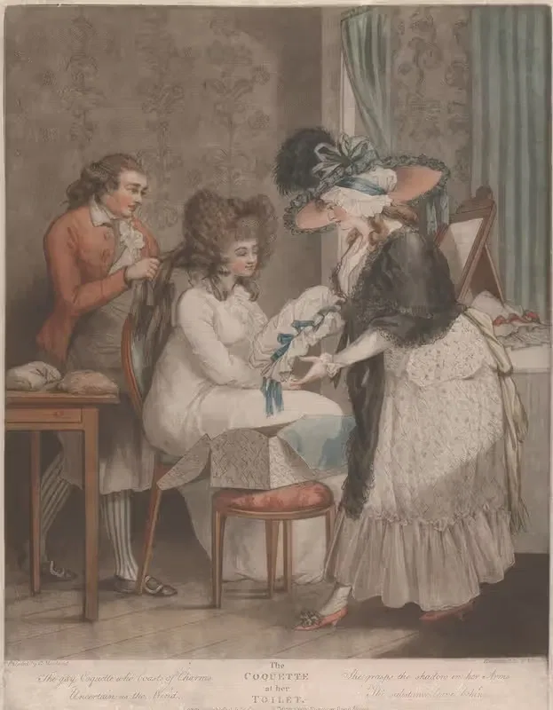 The Coquette at Her Toilet — George Morland