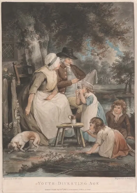 Молодежь отвлекает старость by Джордж Морланд, 1789 — digital art print download