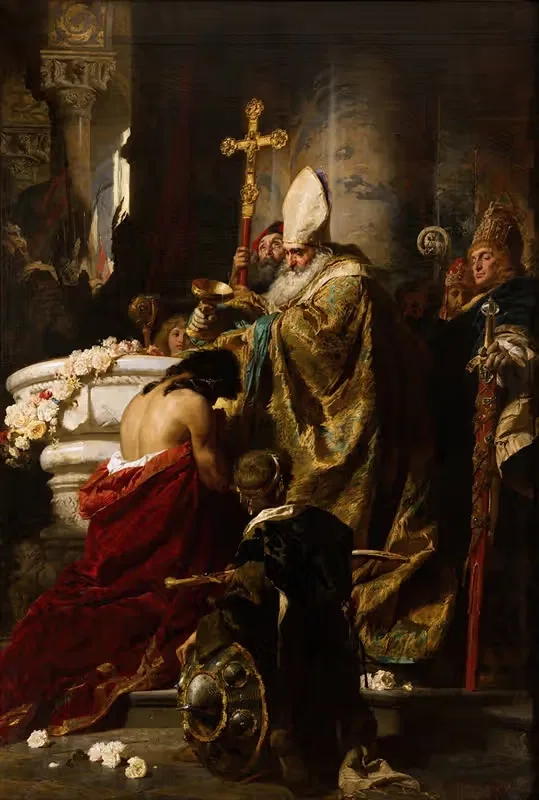 The Baptism of Vajk — Gyula Benczúr