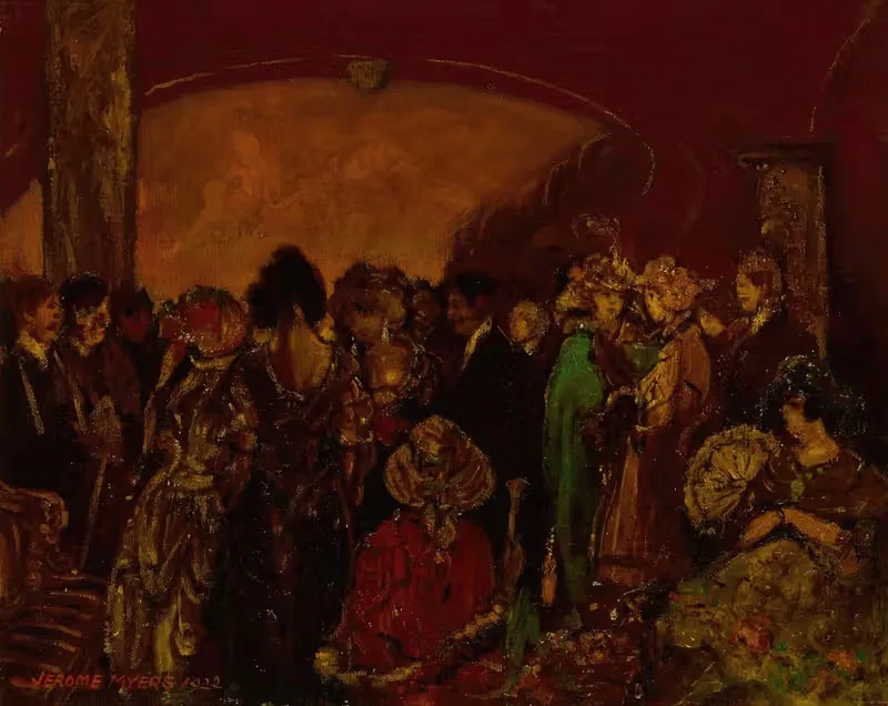 Лобби театра, антракт by Джером Майерс, 1922 — digital art print download